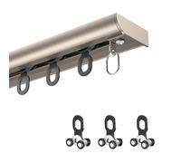 Générique Tringle à Rideaux Invisible Ultra-Mince, Rail Flexible en Alliage d'aluminium Silencieux, Tringle à Rideau occultante de 3,6 m pour Plus d'intimité dans Les espaces Ouverts, idéale pour Les