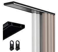 Générique Tringle A Rideaux Silencieuse A Rails A Double Rangée, Jeu De Rails À Rideaux En Aluminium, Séparation De Pièce pour Salon, Chambre À Coucher Ou Hôpital(Francia,370cm(12.1ft))