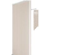 Générique Tringle De Douche d'angle Magnétique Et Étanche PliableTringles À Rideaux Fixation Murale Résistante À l'eau Fixation par Ventouse pour Salle De Bain Fenêtre(Natural,150 * 200cm)