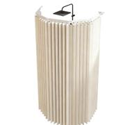 Générique Tringle De Douche d'angle Magnétique Et Étanche PliableTringles À Rideaux Fixation Murale Résistante À l'eau Fixation par Ventouse pour Salle De Bain Fenêtre(White,3-Fold)