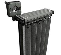 Générique Tringle De Douche d'angle Magnétique Et Étanche PliableTringles À Rideaux Fixation Murale Résistante À l'eau Fixation par Ventouse pour Salle De Bain Fenêtre(Gray,3-Fold)