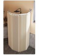 Générique Tringle De Douche d'angle Magnétique Et Étanche PliableTringles À Rideaux Fixation Murale Résistante À l'eau Fixation par Ventouse pour Salle De Bain Fenêtre(White,180 * 180cm)