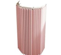 Générique Tringle De Douche d'angle Magnétique Et Étanche PliableTringles À Rideaux Fixation Murale Résistante À l'eau Fixation par Ventouse pour Salle De Bain Fenêtre(Pink,2-Fold)