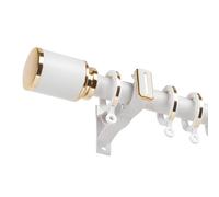 Générique Tringles À Rideaux De 2,8 Cm De Diamètre, De 70 À 600 Cm, Robustes, avec Support en Aluminium Et Embouts Métalliques pour La Décoration De Fenêtres Et De Patios(Blanc,240cm(2 * 120cm))