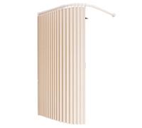 Générique Tringles De Douche Courbées Réglables Ensemble De Tringles De Douche d'angle Pliantes sans Perçage Gain De Place Fixation par Ventouse pour Salle De Bain Fenêtre(Natural,260 * 200cm)