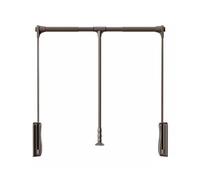 Générique Tringles de penderie escamotables Gain de Place, système d'organisation de vêtements réglable, capacité de Charge de 15 kg, Marron, 700-930 mm - Optimisez Le Rangement et désencombrez Votre
