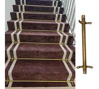 Générique Tringles d'escalier dorées pour Tapis, Lot de 10, 12, 13, 15 et 16, tiges tubulaires minimalistes, avec matériel de Fixation pour Fixer Le Tapis (13 pièces, 127 cm).