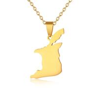 Générique Trinidad Flag Necklace Fashion Stainless Steel Country Republic Flag Pendant Jewelry for Women Men Gift (Style E)