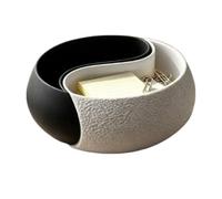 Générique Trinket Dish, Black White Double Compartment Storage Tray