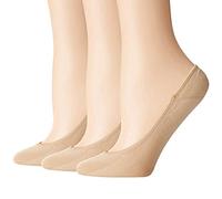 Générique Troué Entrejambe Soft Liner confortable feeling Women's Tab gel Socks Socks Fille Blanc Transparent (Beige, One Size)