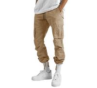 Générique Trousers Cargo Streetwear Homme - Trousers De Travail Homme Chantier Multipoche Jogging en Coton Cordon De Serrage Pantalon Cargo Décontracté Confort Pantalon Survêtement