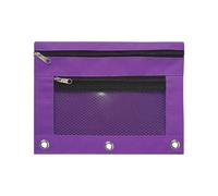 Générique Trousse 3 Anneaux Double Poche Transparente PVC Rangement Bureau