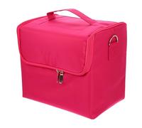 Générique Trousse à Cosmétiques Portable en Tissu Oxford Étanche Double Fermeture Éclair et Large Poignée pour Maquilleurs et Débutants