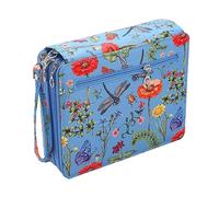 Générique Trousse à Crayons avec 120 Compartiments, Sac en Tissu à Trois Niveaux, Organisateur de Stylos, Bleu