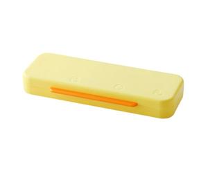Générique Trousse à Crayons et Plastique Jaune Double Couche Grosse Capacité Design Multi-Niveaux Protection des Fournitures Scolaires pour Étudiants