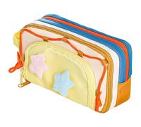 Générique Trousse À Crayons,Organisateur De Fournitures en Forme D'Étoile À Cinq Branches | Pochette À Crayons Zippée Grande Capacité Indispensable pour Filles École Collège Voyage Dessin Art