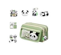 Générique Trousse à Crayons Panda Grande Capacité 22x7.5x13cm, Sac de Papeterie pour Fournitures Scolaires, Trousses pour Enfants Garçons et Filles