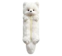 Générique Trousse à Crayons Renard en Peluche Étui Scolaire Grande Capacité | Trousse souple et douce, pour garçons filles adolescents adultes, pour École et Quotidien