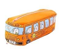 Générique Trousse Bus Scolaire Garcon 1 Compartiments, Trousse Grande Capacité Scolaire pour Garcon, Etui à Crayon pour L'éCole, Le CollèGe Et Le Bureau