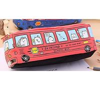 Générique Trousse Bus Scolaire Garcon 1 Compartiments, Trousse Grande Capacité Scolaire pour Garcon, Etui à Crayon pour L'éCole, Le CollèGe Et Le Bureau