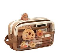 Générique Trousse Capybara | Pochette Scolaire avec Stickers Et Épingles | Grand Rangement Fournitures Mignons Organisateur Stylos | Étui Portable École Bureau Voyage Ados