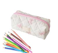 Générique Trousse Crayon avec Nœud, 20x8x8cm Grande Capacité Trousse À Crayons, Peut Contenir Une Grande Quantité De Fournitures De Bureau