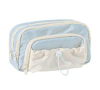 Générique Trousse Crayons Grande Capacité avec 3 Compartiments - Sac De Papeterie Organisateur pour Fourniture Scolaire Et De Bureau