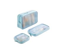 Générique Trousse de Maquillage multifonctionnelle à Grille visuelle, Sac numérique, Sac de beauté pour Le Corps, Sac de Rangement pour Bijoux et Lunettes | Bleu