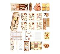 Générique Trousse de Papeterie, Kit Scolaire thème Capybara, Coffret de Papeterie Adorable pour l'écriture, pour Anniversaire Enfant, Fille, garçon, Adolescent, Famille, Amis