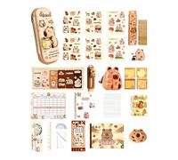 Générique Trousse de Papeterie | Kit Scolaire thème Capybara - Kit de Fournitures Scolaires pour Les élèves | pour Anniversaire Enfant, Fille, garçon, Adolescent, Famille, Amis