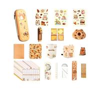 Générique Trousse de Papeterie | Kit Scolaire thème Capybara - Kit Papeterie pour étudiant,pour garçons Filles Adolescents Fille Fils Famille Amis Maternelle Anniversaire Noël