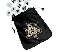 Générique Trousse de Tarot - Pochette à Cordon en Velours et Satin à Motifs Multiples | Petite Pochette à Bijoux Tarot Rune Bag pour Les Amateurs de Sacs-Cadeaux à