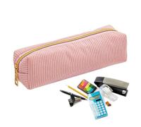 Générique Trousse d'école Stylos Corduroy Couleur Unie Grande Capacité | Pochette à crayons pour filles Stylos, marqueurs, gomme, règle, bloc-notes, adolescentes, étudiantes, adultes
