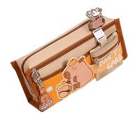 Générique Trousse en Peluche Capybara,Trousse à Crayons Capybara,Étui Mignon de boîte à Crayons Capybara | Pochette en Toile à Large Ouverture pour Adolescentes