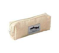 Générique Trousse en Velours Côtele - Pochette Stylo Simple Et Élégante, Grand Sac À Ouverture De Type Cosmétique, avec Motif Requin pour Fournitures Scolaires, Rangement des Accessoires