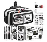 Générique Trousse Garnie Kit de Fournitures Transparent Multi-Chat Mignon