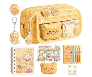 Générique Trousse Mignonne,Fourniture Scolaire Thème | Pochette à stylos avec Compartiments - pour Étudiants, Classe, Maison, Étude, Voyage, Anniversaire, Noël, Rentrée des Classes