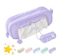 Générique Trousse Rosy Posy, Nouvelle Trousse Rosyposy Kawaii 2025, Trousse à Crayons Grande capacité avec Cordon de Serrage, série Star, Multi-Poches, Douce et Portable(Purple)