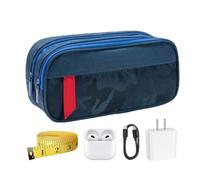 Générique Trousse Scolaire Grande Capacité, Sac De Rangement Portable pour Stylos, Sac Porte-Stylo Double Couche pour Professeurs Étudiants Artistes Ados Bureau Salle de Classe Voyage Travail