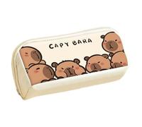 Générique Trousses Scolaire Mignon Capybara,Pochette Renforcée pour Stylos | Trousse Double Compartment Portable pour École Transport Bureau Salle de Classe