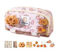 Générique Trousses Scolaires Mignonnes Capybara | Fournitures Scolaires À Thème Capybara - Grande Ouverture Accessoire Esthétique pour Adolescents École
