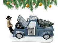 Générique Truck Figurines - Christmas Toy Truck, Resin Vintage Rustic Car Model | Car Christmas Decorations | for Holiday Party Offices Home Room Desk Desktop Farm School Dormitory Apartment