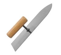 Générique Truelle à Plâtre Plate en Acier avec Manche Bois Ergonomique Spatule Métallique de Lissage pour Béton et Ciment Outil de Finition pour Travaux de Plâtrerie et Enduit Mural