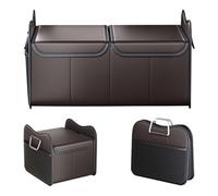 Générique Trunk Organizer, Car Storage Box, Foldable Lid Container, Waterproof Multi Pocket Design, Vehicle Bin for Cargo, Backseat, SUV, RV, Truck, Auto, Travel, Road Trip, Women, Men