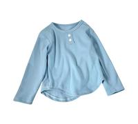 Générique Tshirt,Children's Base Layer Comfortable Clothes Spring Autumn Winter Boys Girls Long Sleeved T Shirt T-Shirts De Fille V (Light Violet, 6-12 Months)