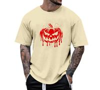 Générique Tshirt Halloween Homme Costume Demon Clown Deguisehommet Black Cotton Shirts for Linen Big and Tall T-Shirt Col Bateau Adulte Flannel Hommes T Pirate Déguisehommet Vampire