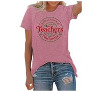 Générique Tshirt Noel Femme Manches Courtes Col Rond Imprime Letter Print Decontracte Ladies Women Crew Neck Casual T Shirt with Letter Print Comfortable All Top for Daily Wear(XL)