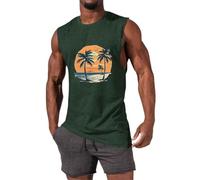 Générique Tshirt sans Manche Homme, Débardeurs pour Hommes À Porter Au Quotidien pour des Sorties Décontractées Et Un Confort Estival avec Un Imprimé Arbre Parfait pour Un Style Décontracté