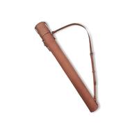 Générique Tube à Documents en Cuir de qualité supérieure, étui de Rangement et de Transport de Plans et d'œuvres d'art en Cuir de Vache avec bandoulière for architectes, Artistes(Short Style)