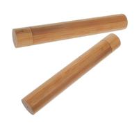 Générique Tube de Rangement en Bambou pour Affiches et Documents, Lot de 2 Tubes Cylindriques 2,5 Cm Bouchons Étanches, Coffret Écologique pour Transport et Stockage de Dessins, Certificats